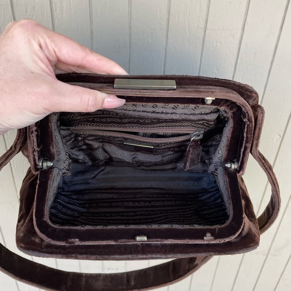 Vintage 2000’s Prada Velvet Bag - Picture 7 of 11